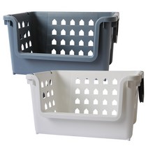 보노하우스 초대형 멀티 바스켓 80L, 네이비, 화이트, 2개