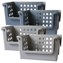 보노하우스 80L 초대형 멀티 바스켓 네이비 2p + 그레이 2p, 혼합 색상, 1세트
