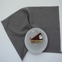 하임앤하임 8수린넨 키친크로스 60 x 40 cm, 챠콜, 1개