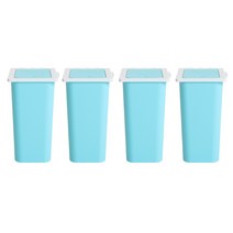 까사마루 마카롱 휴지통 13L, 블루, 4개입