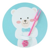 황씨네도시락 머핀컵 덮개, 곰, 45개입