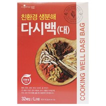쿠킹웰 친환경생분해 다시백, 대(L), 32개입, 1개