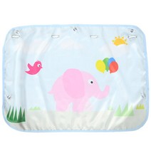 블랙라벨 차량용 아기코끼리 햇빛가리개 커튼, 혼합색상, 1개