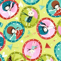 퀼팅트레져스 코리쿠미 메달리온 패브릭원단, 옐로우그린