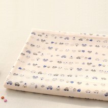 코하스아이디 더블거즈 미니붕붕 패브릭원단 2p, 연베이지