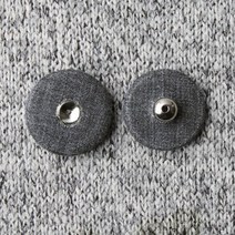 싸개스냅단추 2p세트 28mm, 다크그레이, 15세트