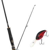 원다 아발론 스피닝 루어 낚싯대 662ML + 다미끼 디씨-300 하드 베이트 루어 55mm 307D RED CRAW, 1세트