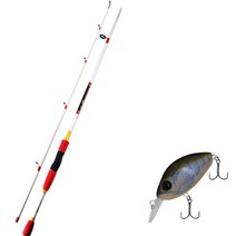 아피스 배스게임 XT 루어 낚싯대 화이트 + 다미끼 디씨-200 하드 베이트 루어 55mm 306T BLUE CRAW, 1세트