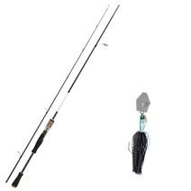 아오맥스 세라피스 배스 루어낚싯대 S-662ML + 다미끼 스커트베이트 트램블 지그 14.2g, 05 BLACK BASS