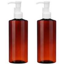 병도매닷컴 AC300 갈색 투명 디스펜서 오일 마개 공병, 300ml, 2개입