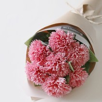 블루밍앤미 비누꽃 카네이션 7p 네츄럴 꽃다발, 연핑크