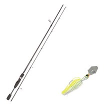 YGF 블루포스 스타젠 루어낚싯대 S66ML + 다미끼 스커트베이트 트램블 지그 10.7g, 03 CHART SHAD