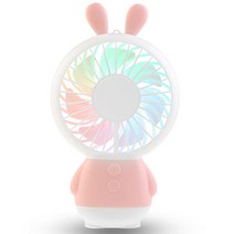 비쉐르 큐티 큐티 에어라인 휴대용 선풍기 큐티 래빗, 핑크