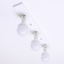 OHHA 꼬깔주방 3등 직부 레일조명, 화이트