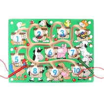 우드피아 자석 미로 찾기 동물, 혼합 색상