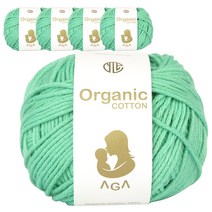 연일섬유 오가닉 코튼 아가 면 뜨개실 5p, 터키