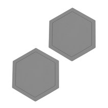 슈네이처 실리콘 폴리곤 냄비받침, 그레이, 2개입