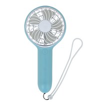 비쿨 미니 USB 충전식 핸디 선풍기 2200mAh, 라이트 블루