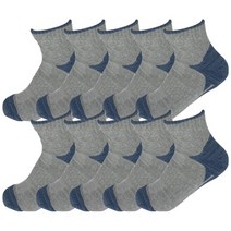TS7 남성용 스포츠 2중 바닥 단목 스포츠양말 10족, 그레이