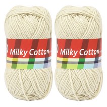 브랜드얀 밀키코튼 레드라벨 면혼방 뜨개실 2p, 24번 아크, 2개