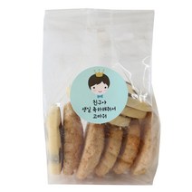 황씨네도시락 투명 쿠키포장 M봉투 12p + 왕관보이 스티커 12p, 1세트
