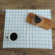 하임앤하임 심플체크 키친크로스 4종 50 x 40 cm, 심플체크 화이트, 1개