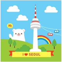 아이러브페인팅 랜드마크 DIY 명화그리기 20 x 20 cm, 서울
