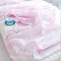 보몽드 시어서커 홑이불 쿨베어 2p, 쿨베어 (핑크, 핑크)