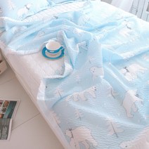 보몽드 시어서커 홑이불 쿨베어 2p, 쿨베어 (블루, 핑크)
