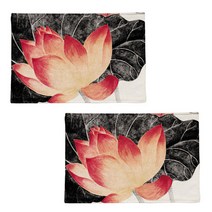 스토어33 동양화 키친 린넨 테이블매트 2p, D, 44 x 28 cm