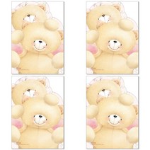 홀마크 곰돌이 편지지 세트 편선지 4p + 봉투 2p, KLT1508, 1세트