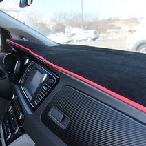 지티글로벌 다이아코트 벨벳 논슬립 실리콘 대쉬보드커버 DC-01 레드스티치, 윈스톰/캡티바 상단내비매립형