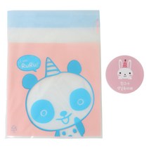 황씨네도시락 접착 야미봉투 팬더 100p + 토끼 친구야 생일 축하해 스티커 100p, 1세트