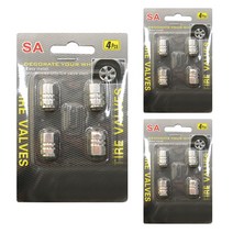 니녹 타이어 밸브캡 실버 4p, 3개입