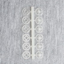 PRYM 플라스틱 스냅단추 7mm, 투명, 48세트