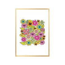 더윤 북유럽 캔버스 액자 KID0015, 올리브골드