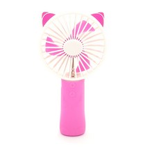 ETN 고양이 LED 휴대용 선풍기, JD-183, 핑크