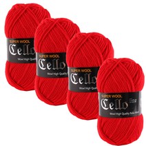 마마니트 첼로 뜨개실 4p, 903 빨강