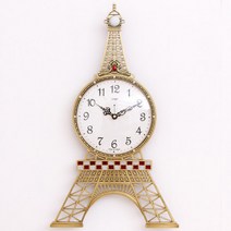 정인금속 에펠탑 무소음 벽시계, 신주