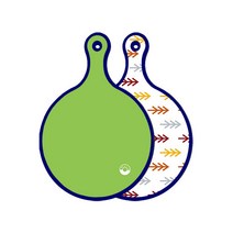 로엠디자인 블루에디션 양면 원형도마 라이트그린, 소나무화이트, 1개