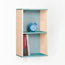 하우디가구 칸높은 2단 칼라 공간박스 DIY, 화이트옹이 + 블루옹이