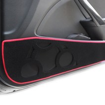 본투로드 노블레스 도어커버 1열 + 2열 블랙 원단 레드 라인 + DUB 종이 방향제, 현대자동차, 뉴EF소나타(01~04년)