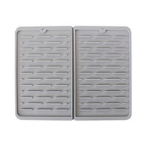 키친팩토리 파스텔 실리콘 드라잉매트 식기건조대, 모던그레이, 1개