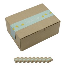 도나앤데코 원터치 도시락상자 크라프트 대 10p + 파인애플띠지 10p, 1세트