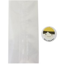 황씨네도시락 투명M봉투 100p + 스티커 노랑모자 보이 100p, 1세트