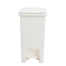 바람 슈슈 페달휴지통 10L, 화이트, 1개
