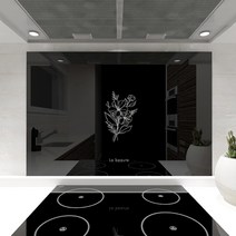 웰룸 주방아트보드 라보떼 블랙, 1개