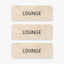 모두의팩토리 자작나무 영어 미니 도어사인 3p, 36.LOUNGE