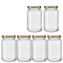 미르 M-glass 유리저장병 골드 580g, 400ml, 6개입