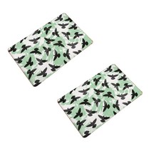 해피팝 네이처라임 주방욕실 발매트 2p, 버드